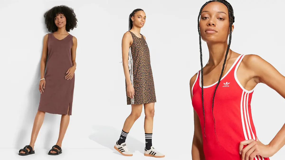 Tanktop-Kleider von Adidas und Bonprix.