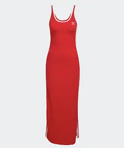 Adidas Adicolor Drei-Streifen Tank Maxikleid