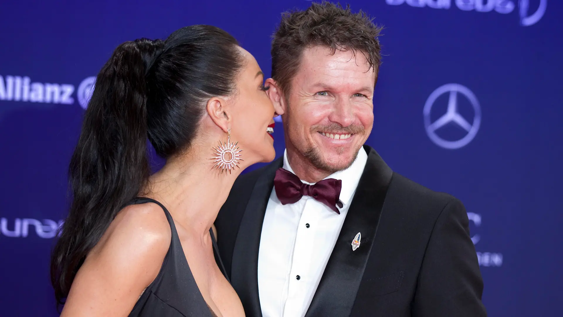 Monte Carlo, Monaco - February 14, 2017: Red Carpet at the Laureus World Sports Awards with Felix Baumgartner and Friend Mihaela Schwartzenberg