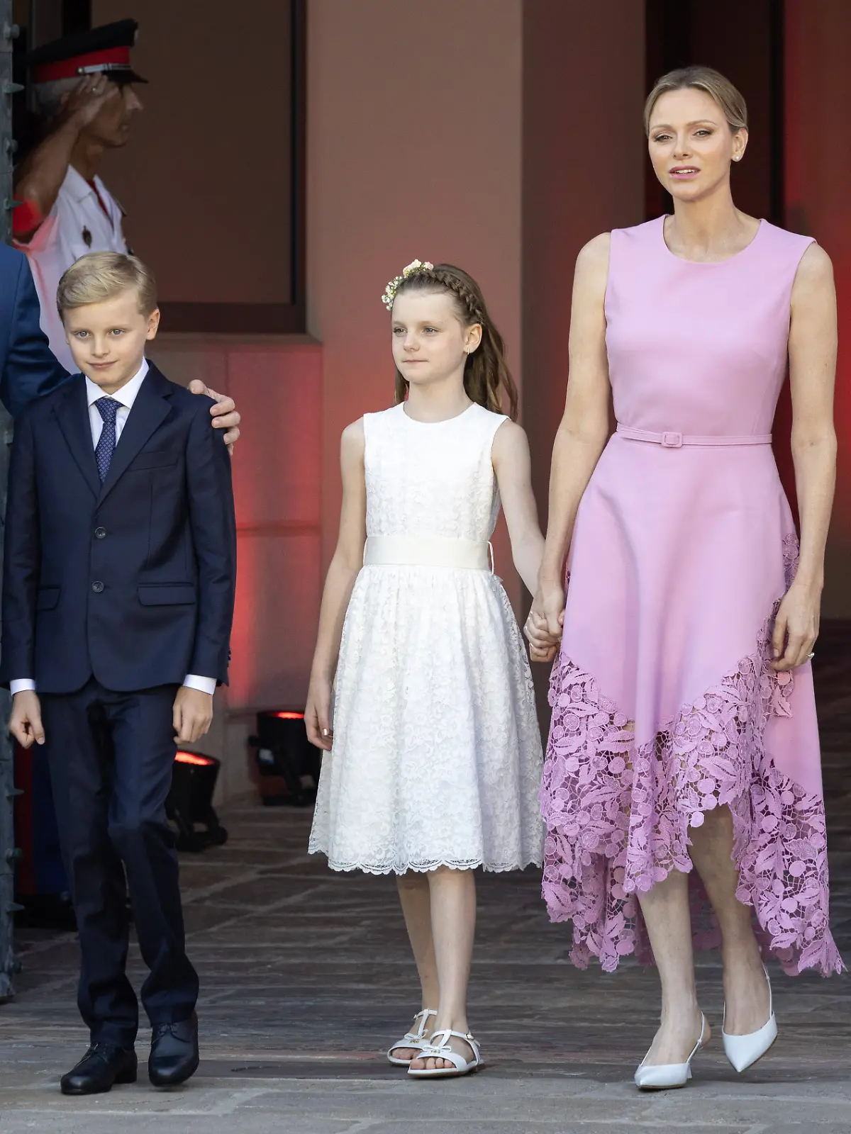 Fürst Albert von Monaco, Fürstin Charlène von Monaco und ihre Kinder Prinz Jacques und Prinzessin Gabriella