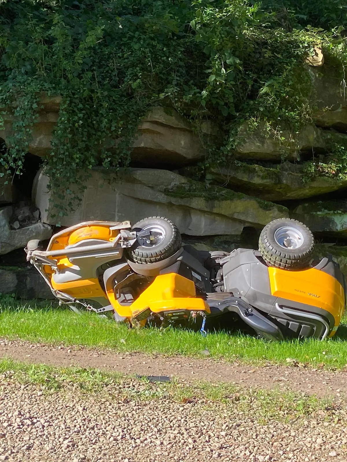 Unfall mit Rasenmäher