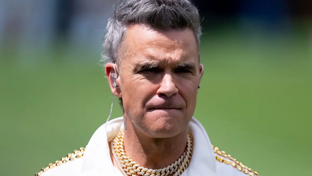 Wegen einer Unwetterwarnung wird eines von zwei Robbie-Williams-Konzerten in Berlin nicht wie geplant stattfinden. (Archivbild).