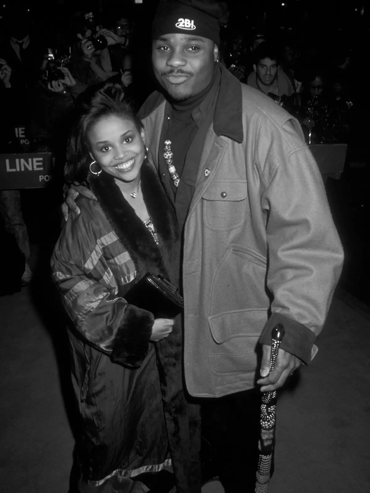 Schauspieler Malcolm-Jamal Warner und Schauspielerin Michelle Thomas bei der Vorführung von „The Distinguished Gentleman” am 30. November 1992 im Loew’s 19th Street Theater in New York City, New York.