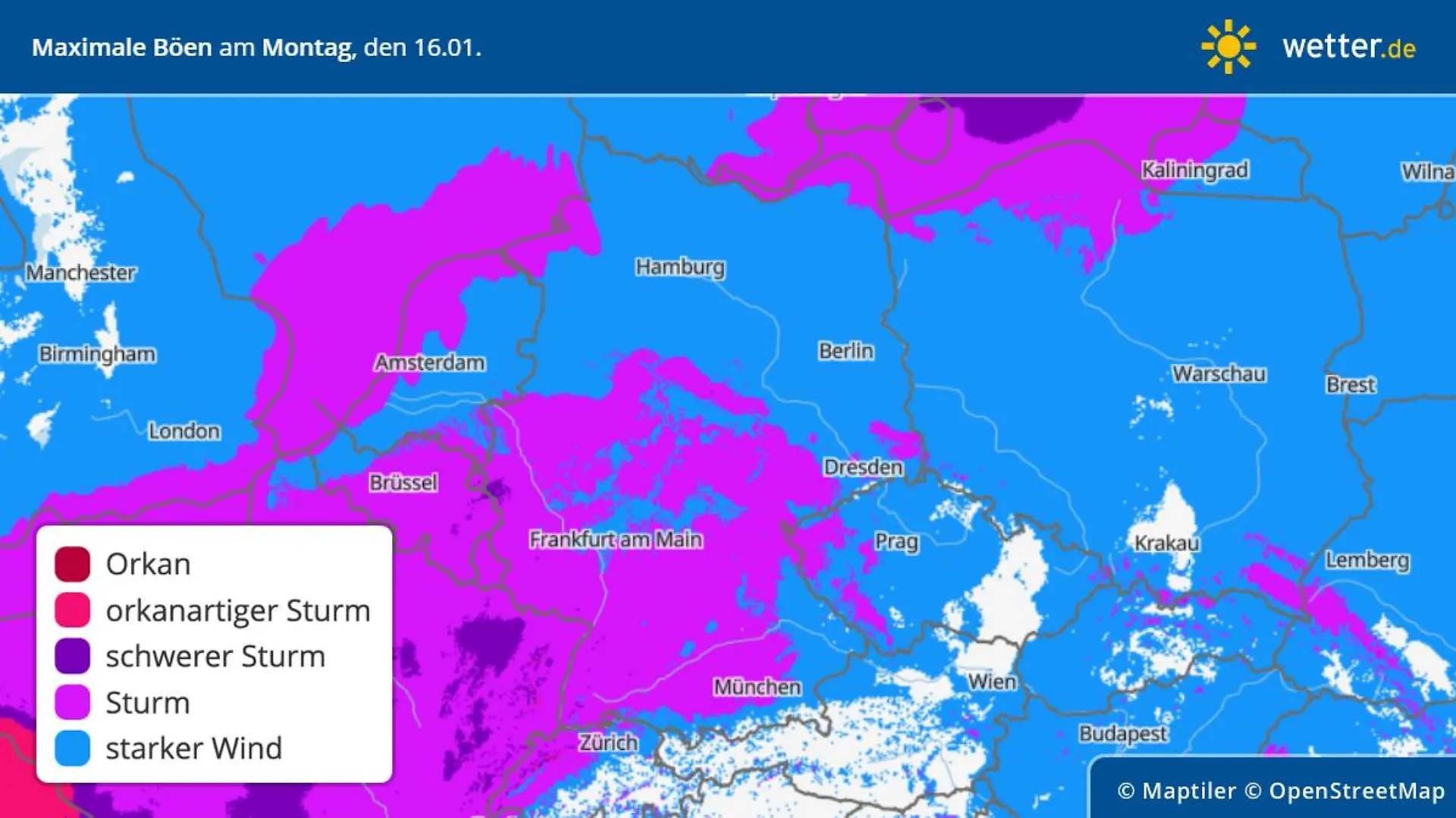 Der Sturm hat sich am Montag beruhigt.