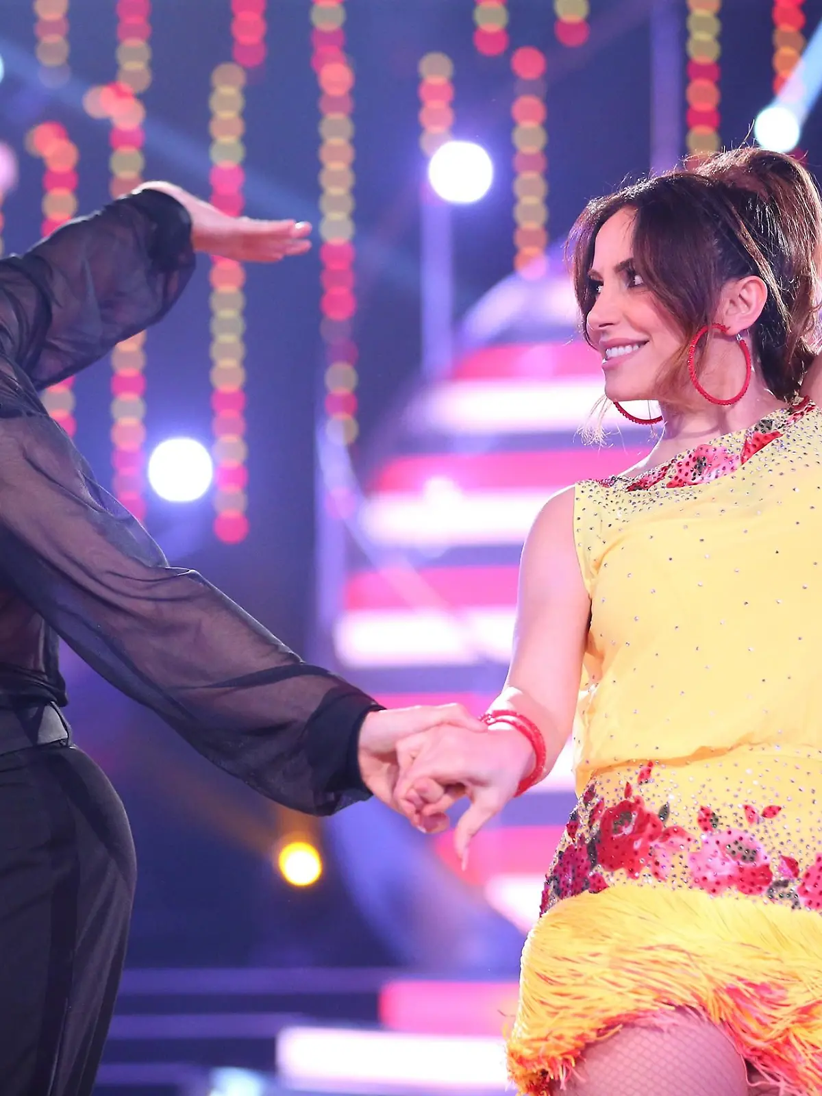 Enissa Amani und Christian Polanc.        Verwendung der Bilder für Online-Medien ausschließlich mit folgender Verlinkung: 'Alle Infos zu 'Let's Dance' im Special bei RTL.de: http://www.rtl.de/cms/sendungen/show/lets-dance.html