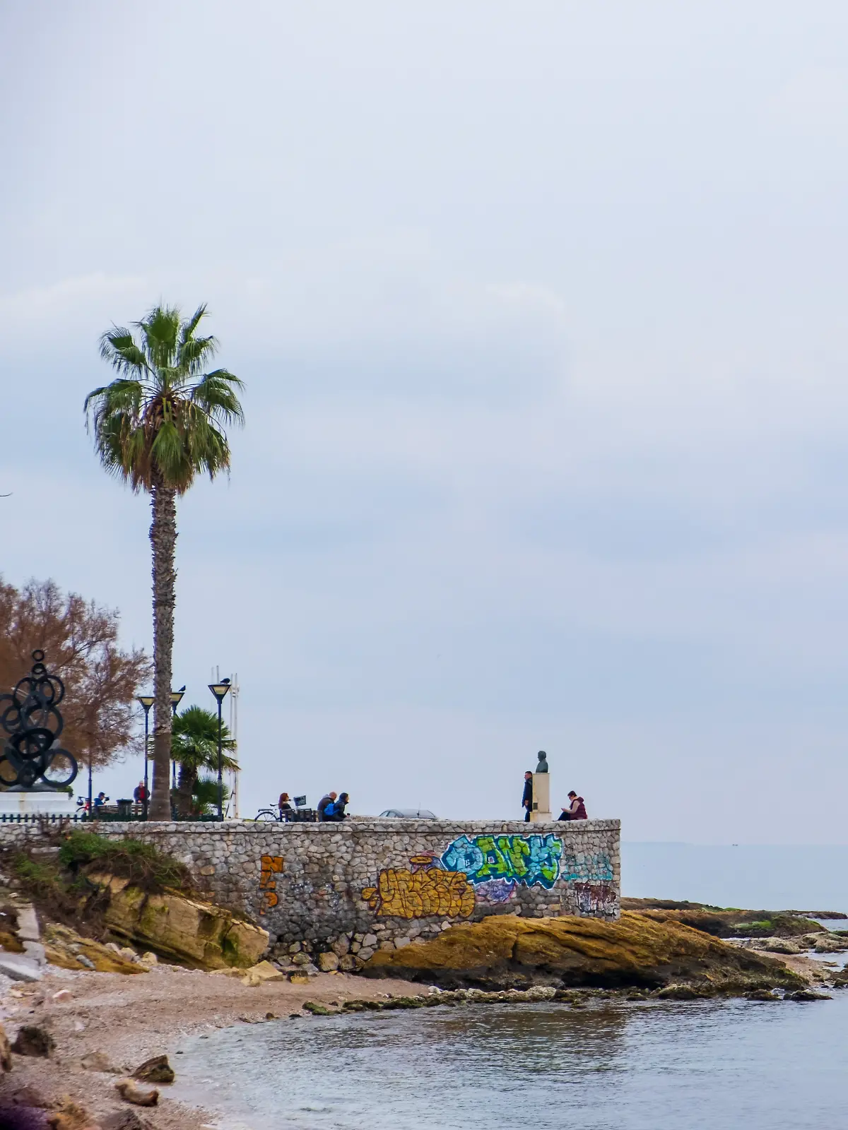 Der Strand von Palaio Faliro in der Nähe von Athen