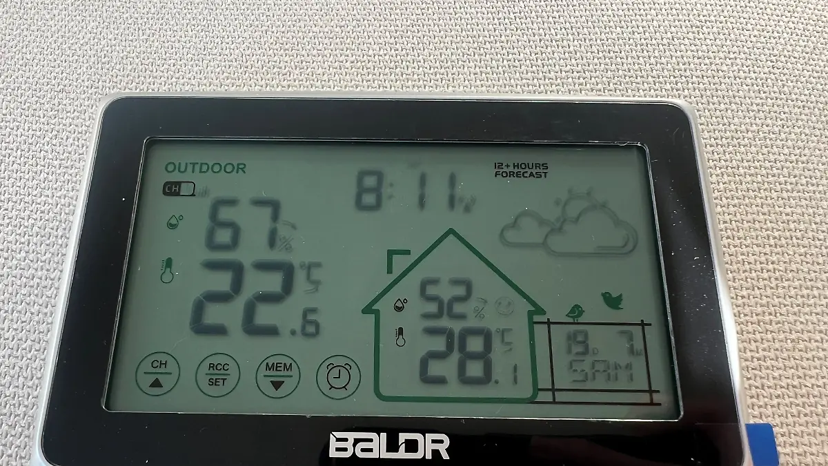 Die BALDR Wetterstation Funk mit Außensensor