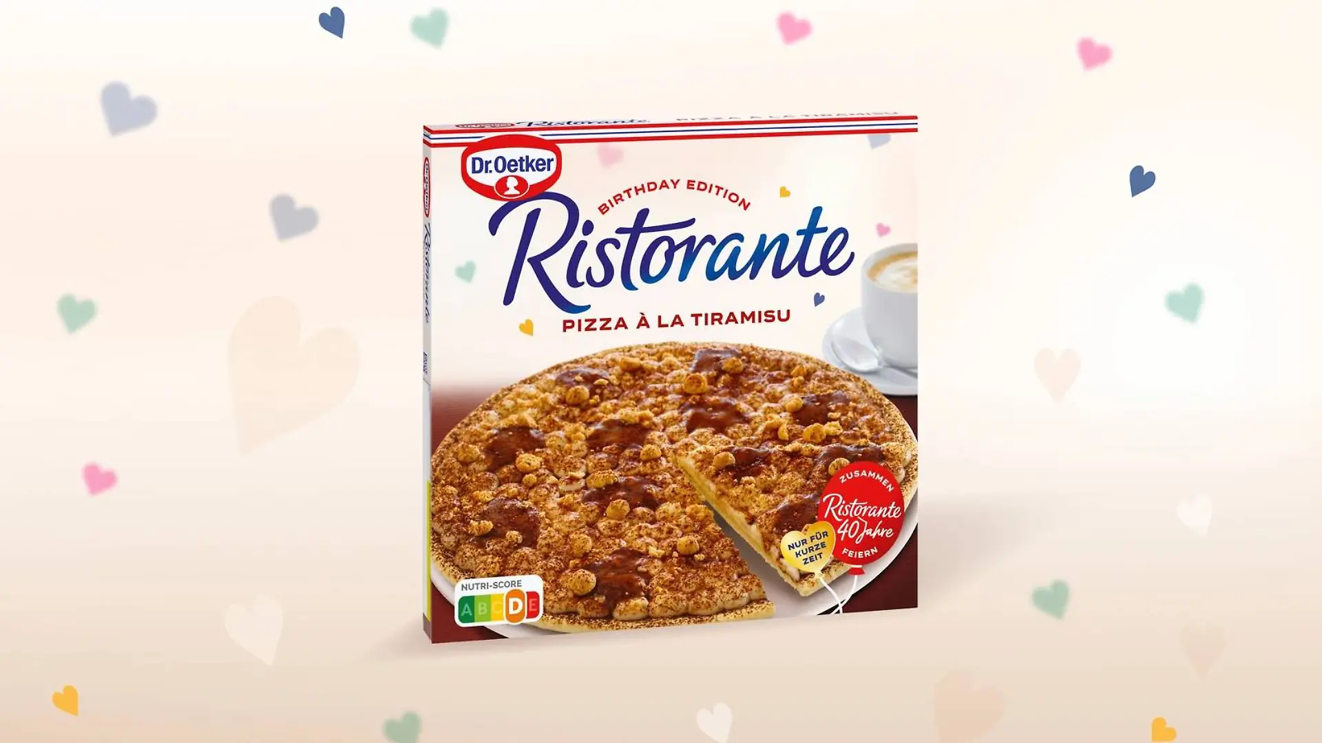 Dr. Oetker kündigt Pizza à la Tiramisu an.