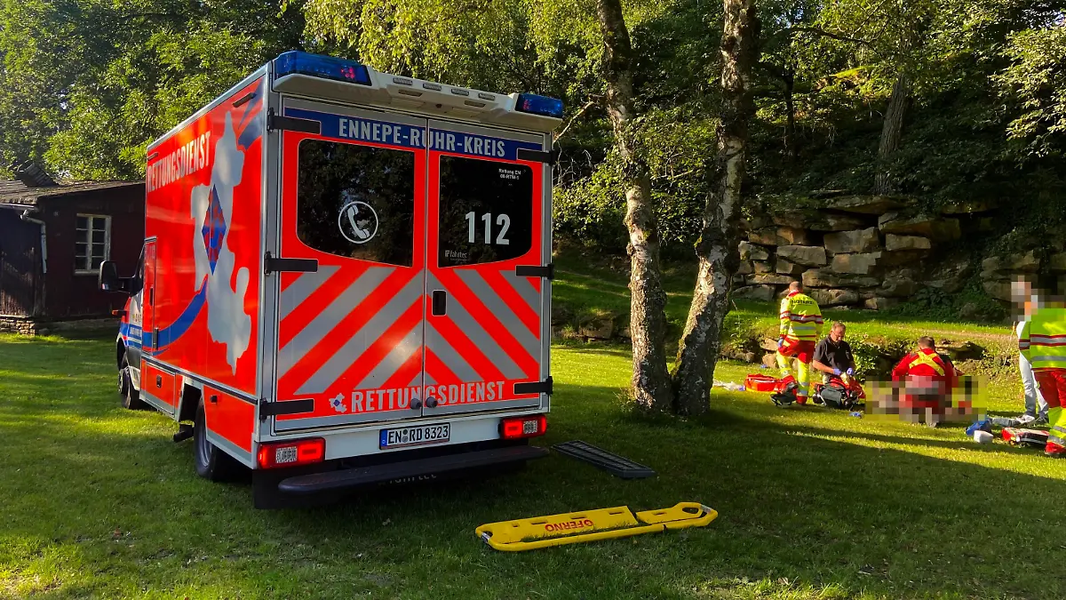 Unfall mit Rasenmähe