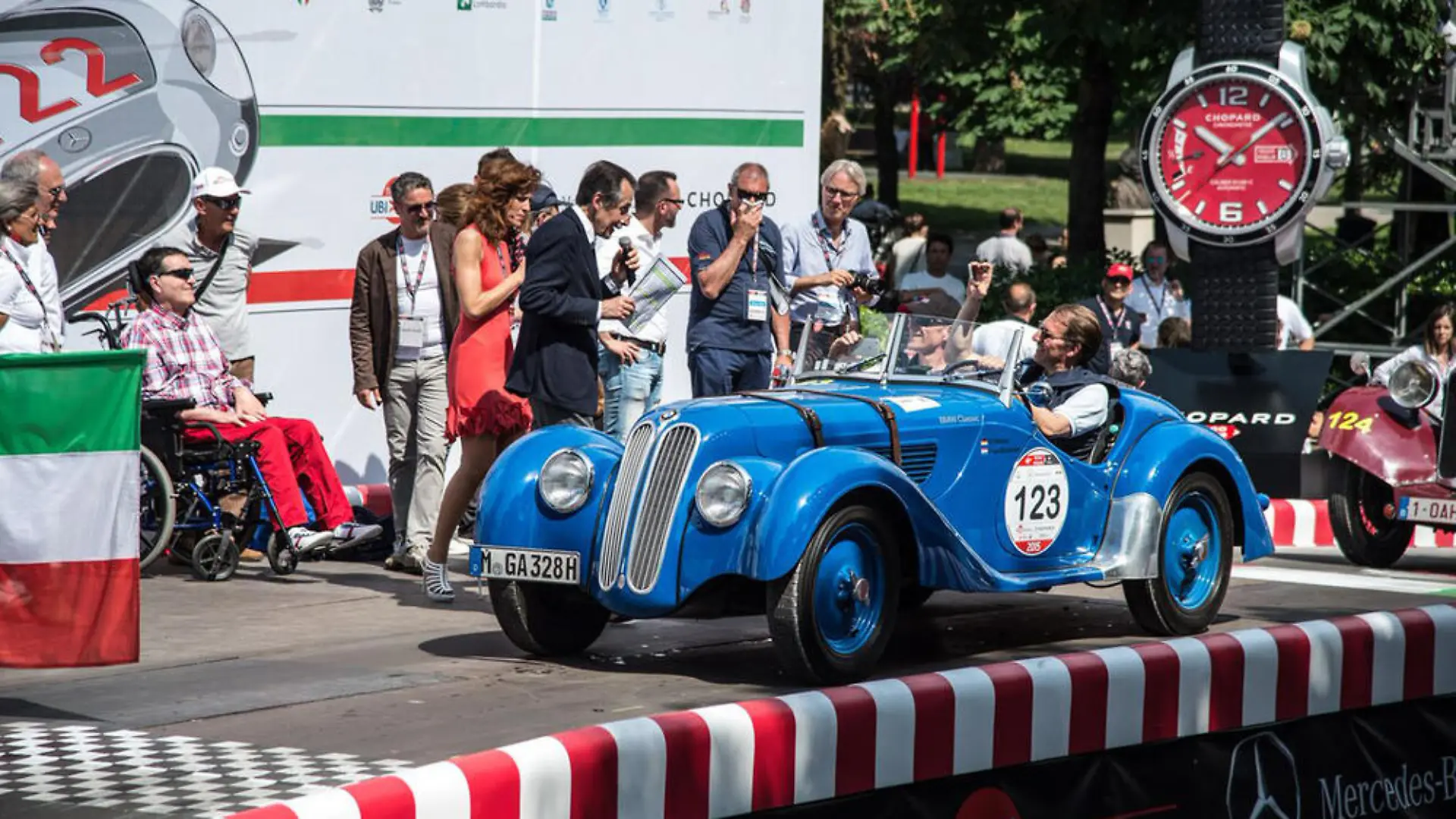 Start der Mille Miglia von Brescia nach Rom und zurück