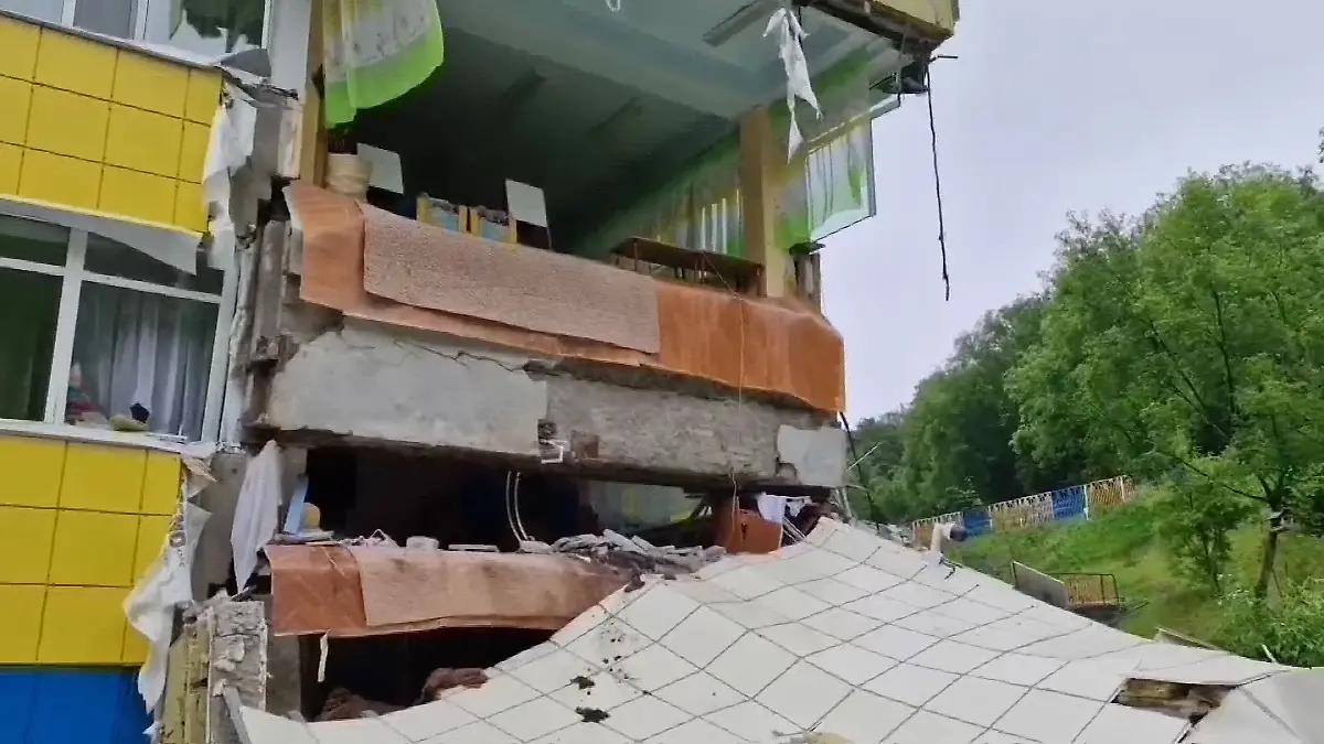 Kindergarten in Russland eingestürzt
