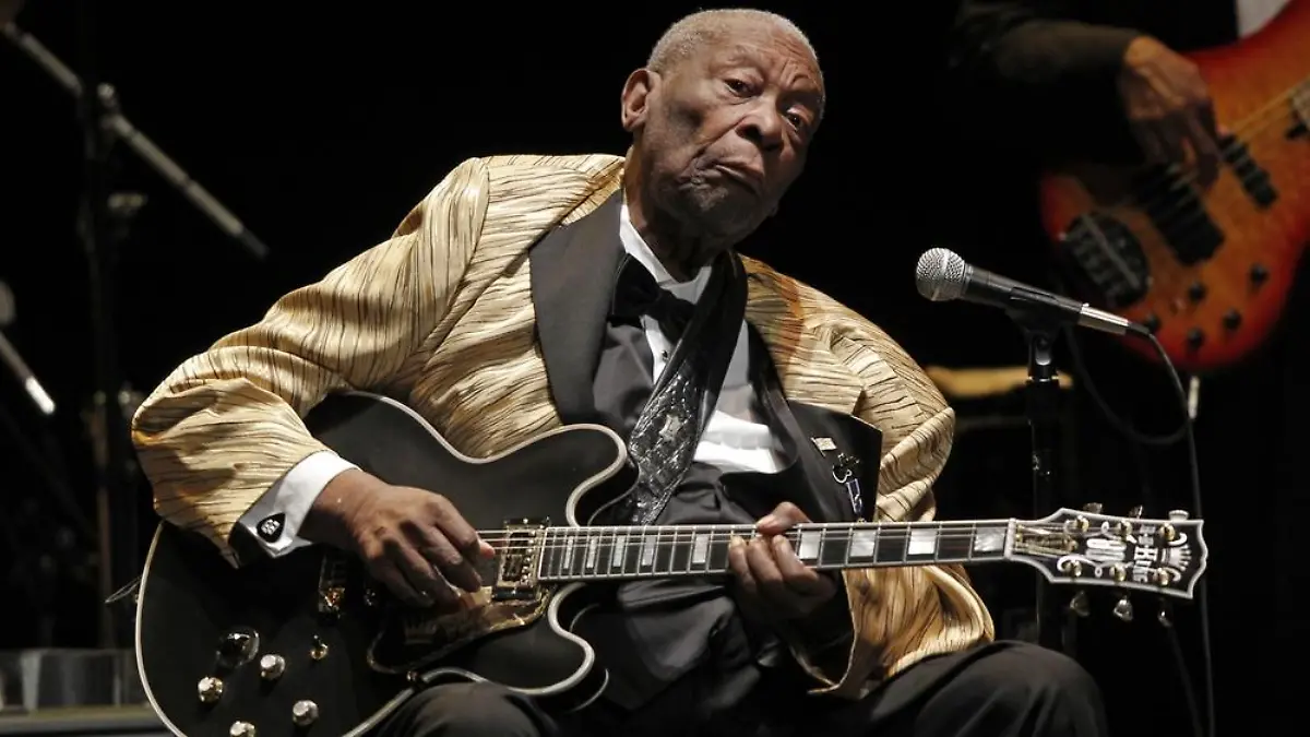 B.B. King 2014 bei einem Konzert in Tennessee