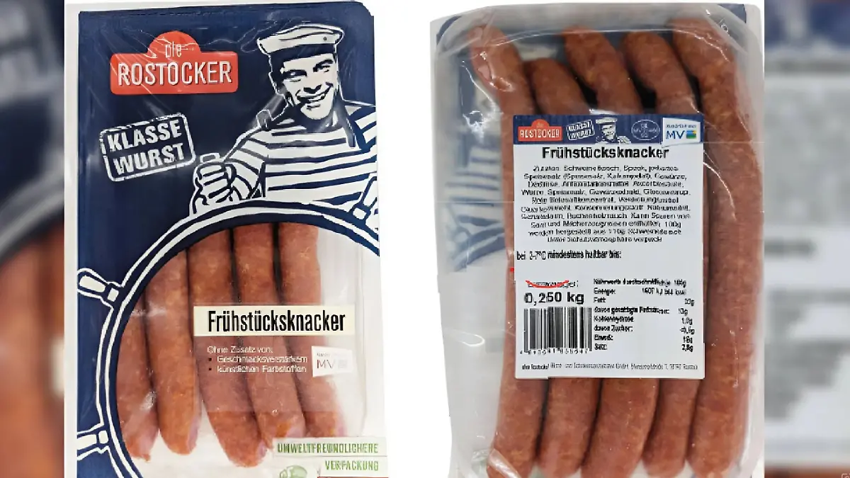 Rückruf die Rostocker Frühstücksknacker