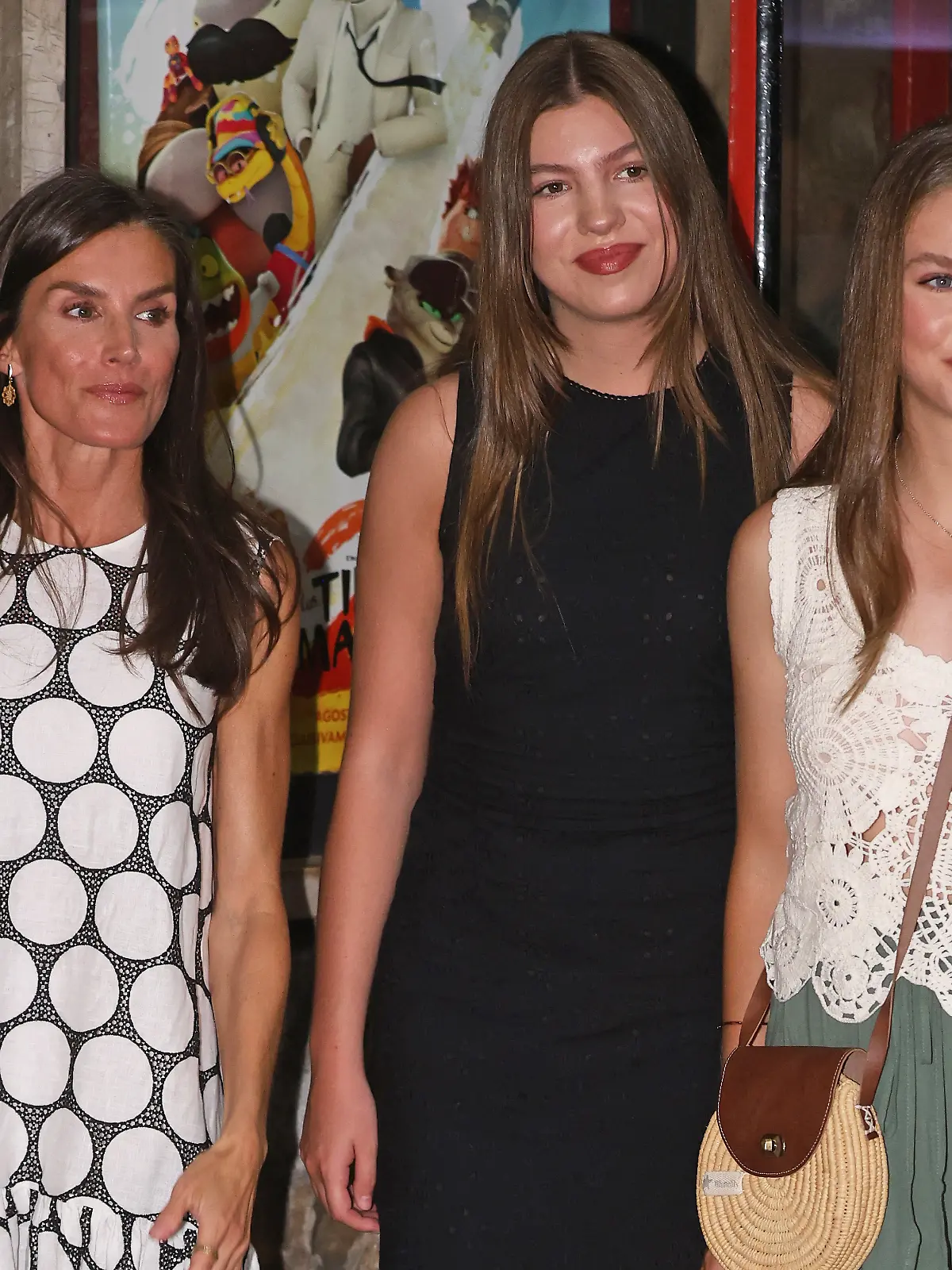 Königin Letizia mit ihren Töchtern Prinzessin Sofia und Prinzessin Leonor