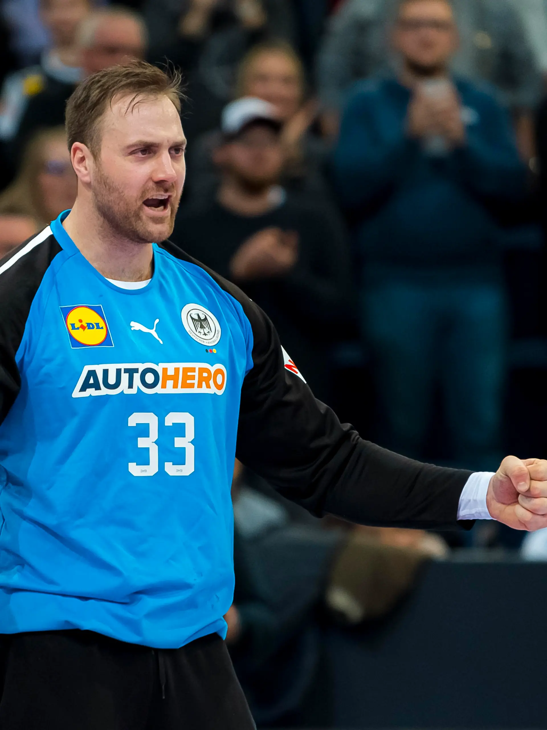 Hannover, 08. Januar 2023: Handball Maenner Laenderspiel, Deutschland vs. Island Torhueter Andreas Wolff (Deutschland / Kielce) Jubel / Freude / Emotion