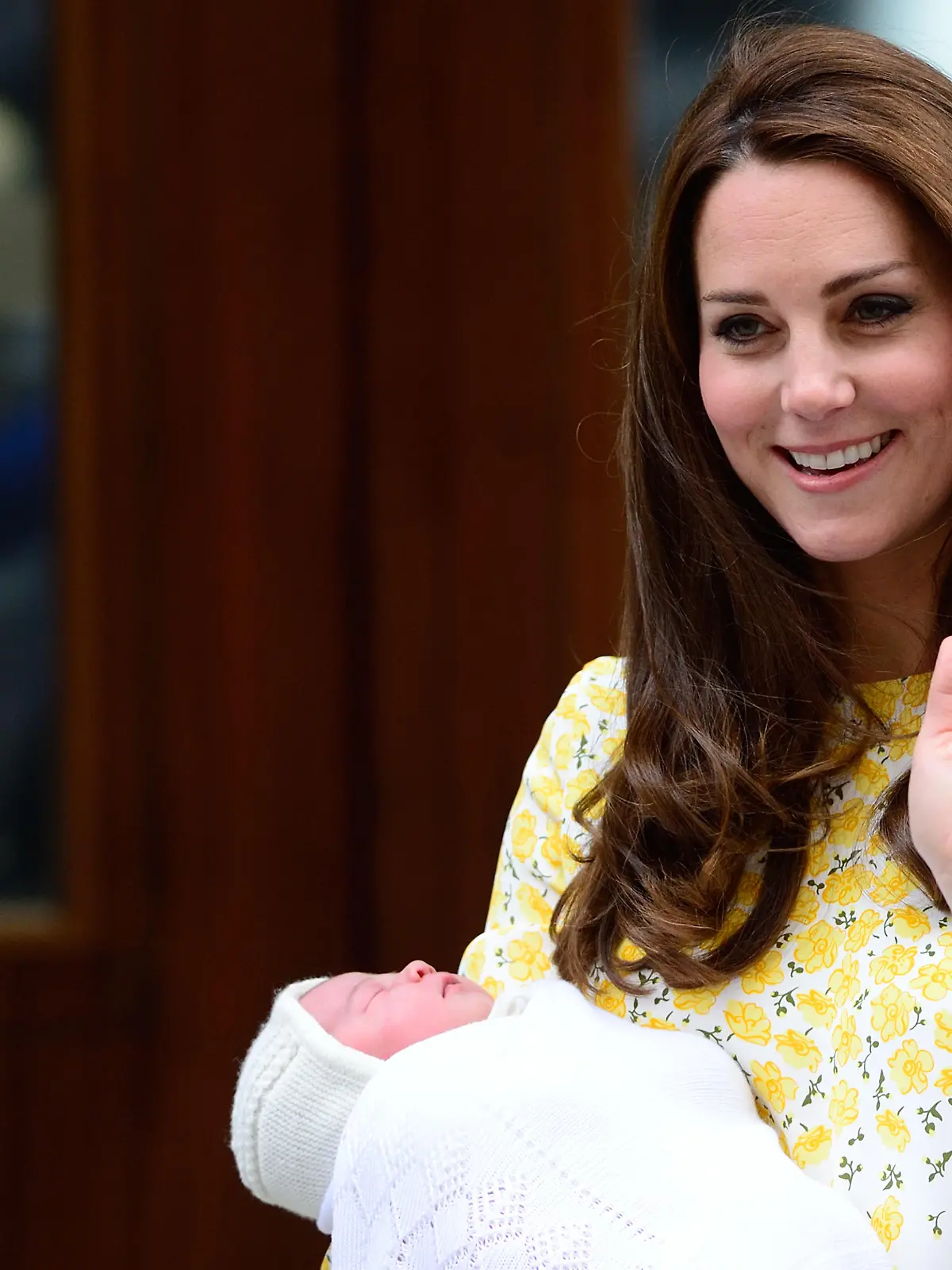 The Duke and Duchess of Cambridge and The Princess of Cambridge leave the Lindo Wing, St Mary's Hospital, Paddington, London, UK.