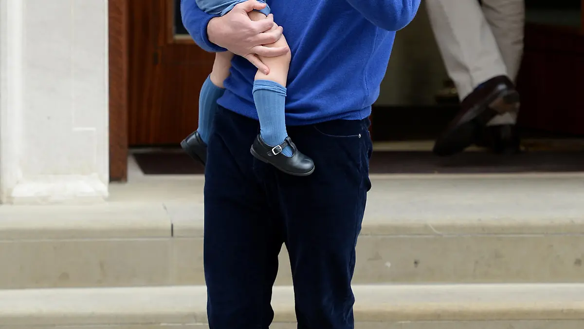 The Duke and Duchess of Cambridge and The Princess of Cambridge leave the Lindo Wing, St Mary's Hospital, Paddington, London, UK.