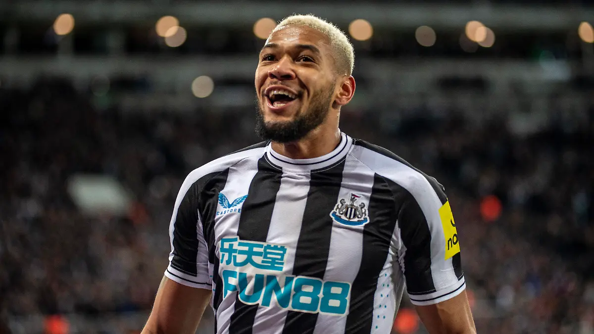 NEWCASTLE UPON TYNE, ENGLAND - JANUARY 10: Joelinton of Newcastle United celebrates after scoring a goal 2-0 during the Carabao Cup Quarter Final match between Newcastle United and Leicester City at St James Park on January 10, 2023 in Newcastle upon Tyne, England. Photo by Richard Callis/MB Media/ SPO PUBLICATIONxINxGERxSUIxAUTxONLY Copyright: xRichardxCallis/MBxMediax