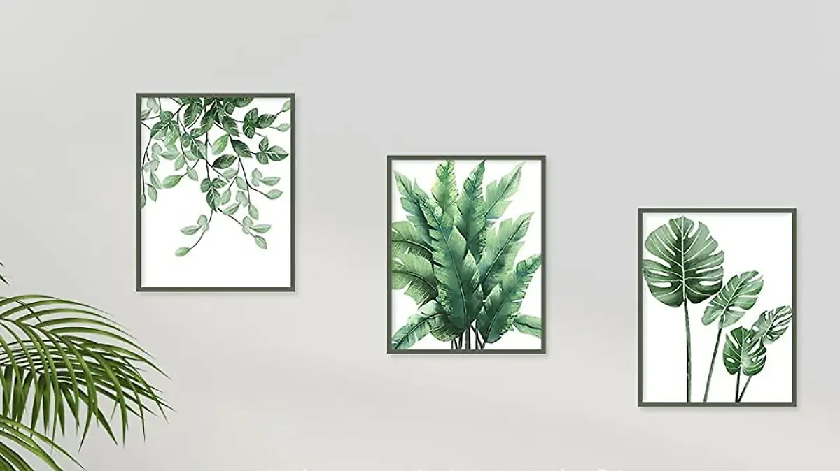 Poster-Sett mit drei Blattmotiven