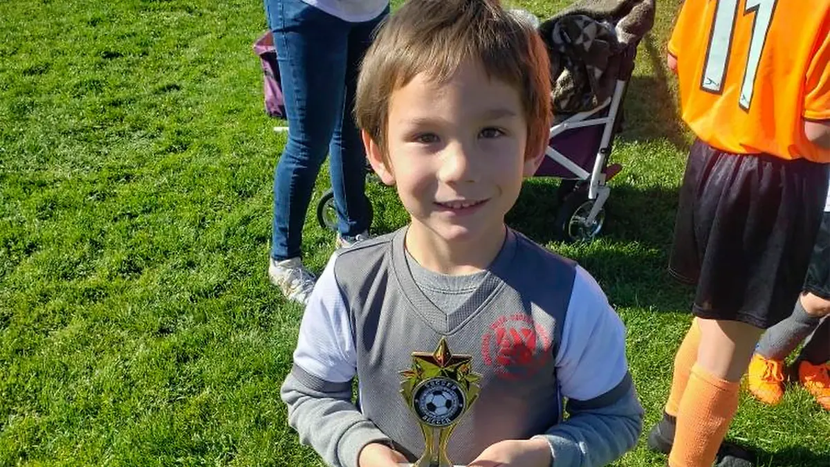 This undated photo provided by the Doan family shows Kyle Doan. The 5-year-old was swept away by floodwaters near San Miguel, Calif., on Monday, Jan. 9, 2023. Search efforts for the missing boy continued for a third day, Wednesday, Jan. 11. (Courtesy of the Doan Family via AP)