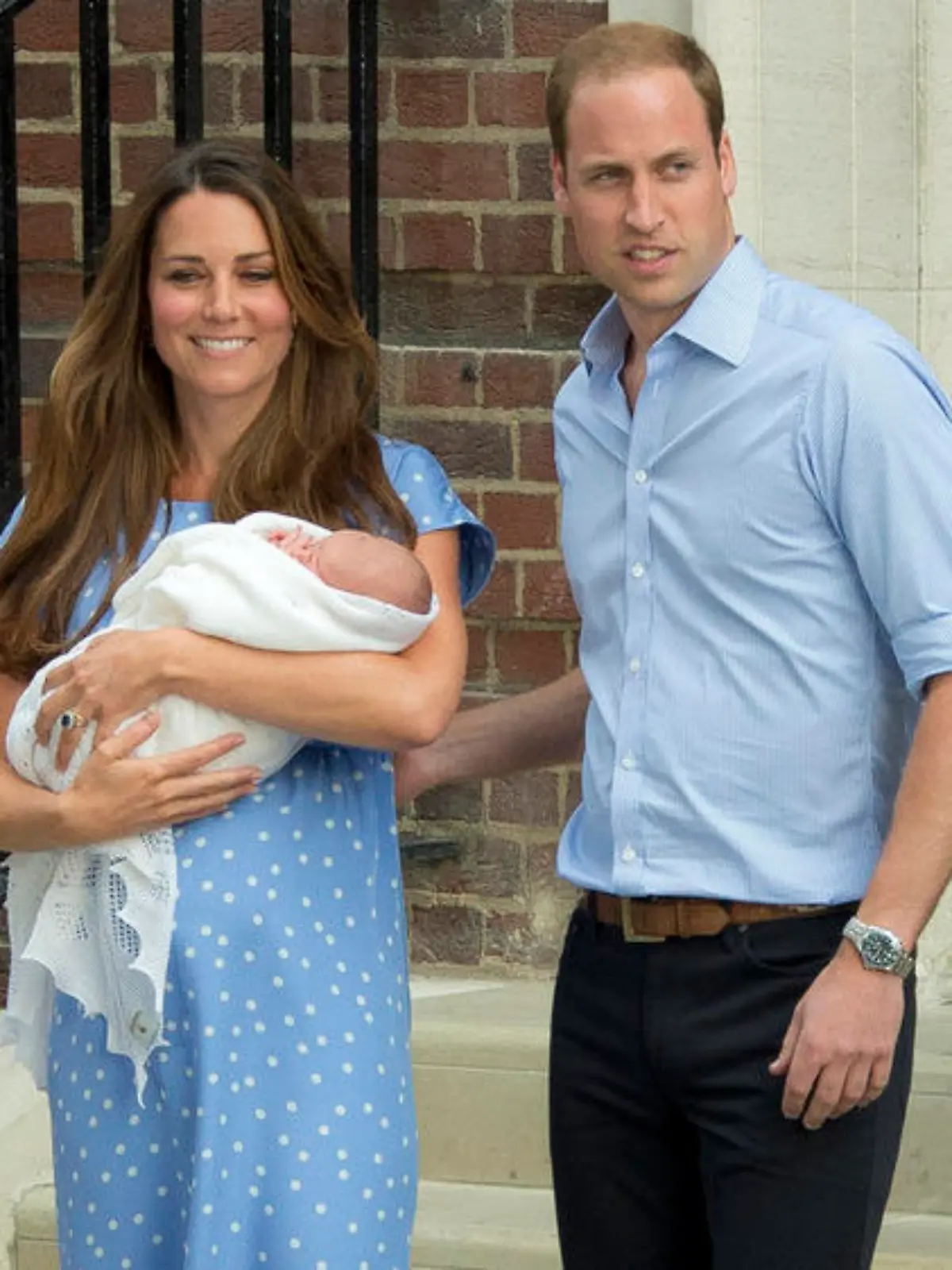 Herzogin Kate und Prinz William kurz nach der Geburt ihres ersten Kindes