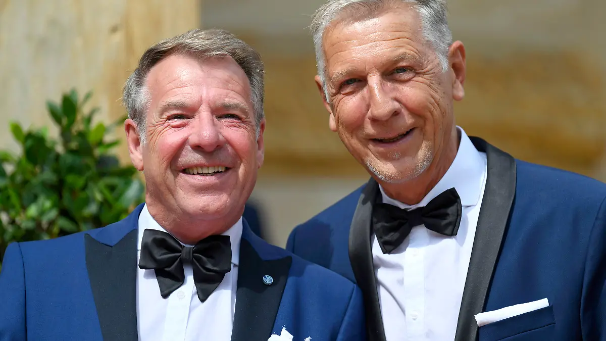 Schlagersänger Patrick Lindner mit Ehemann Peter Schäfer