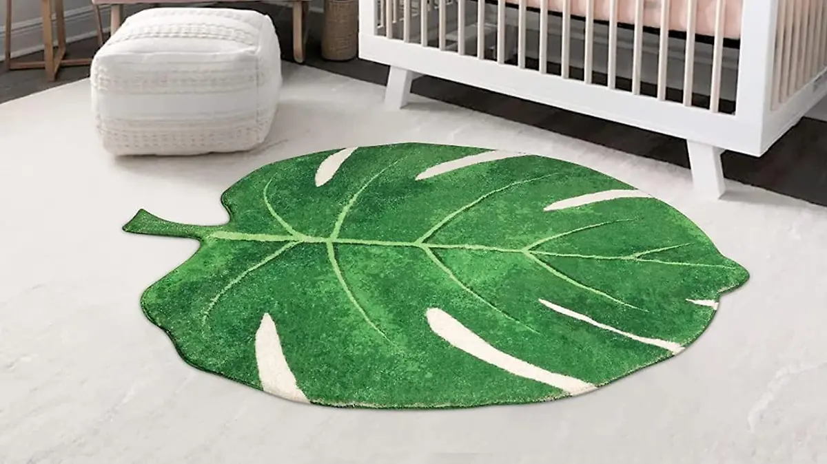Teppich in Blatt-Form