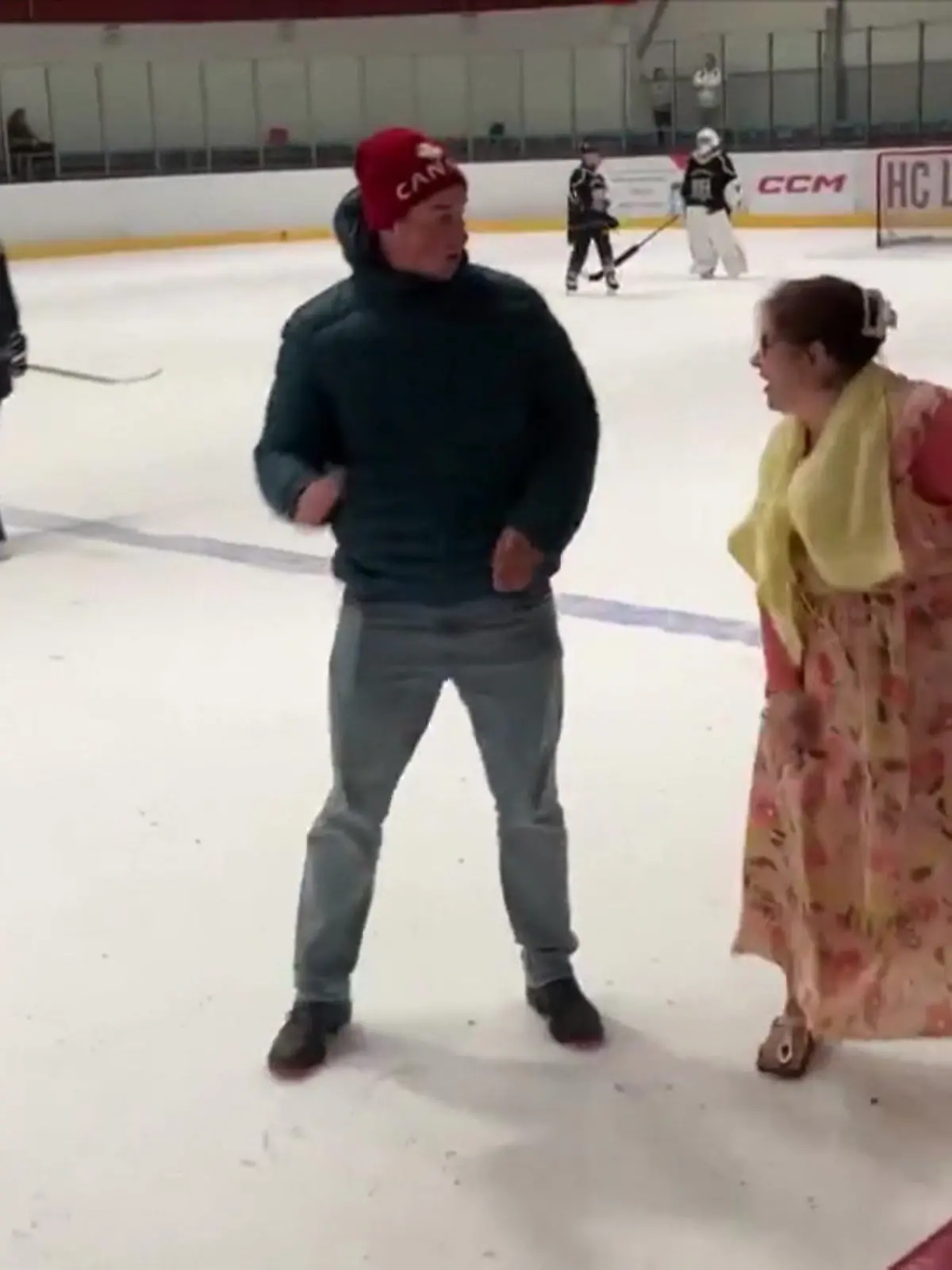 Bild zu: "Wütende Eishockey-Mama stürmt aufs Eis und legt sich mit Schiri an"