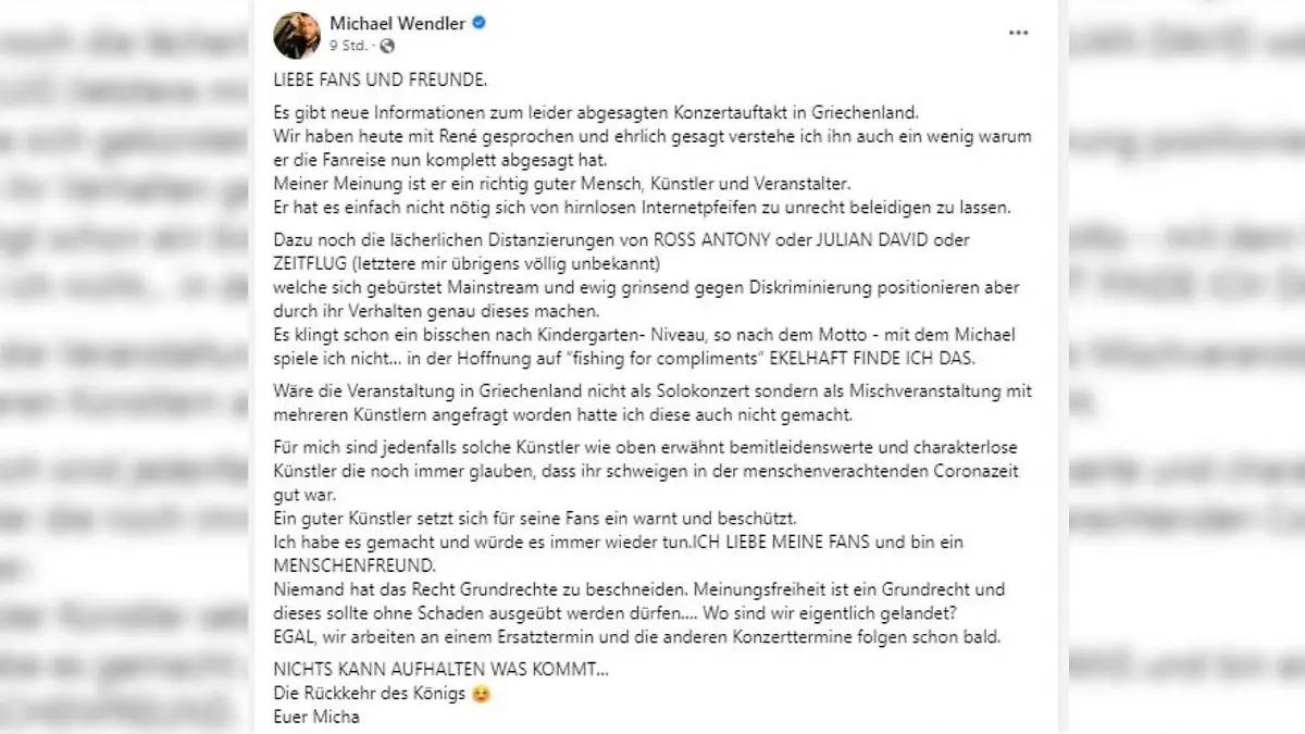 SO reagiert Michael Wendler auf sein gescheitertes Comeback