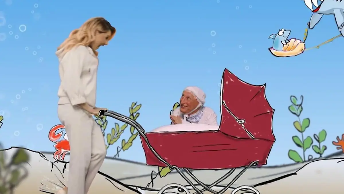 Neues Projekt! Jetzt schiebt Helene Fischer „Baby” Otto Waalkes im Kinderwagen Ein kleiner Hai sorgt für Wirbel!