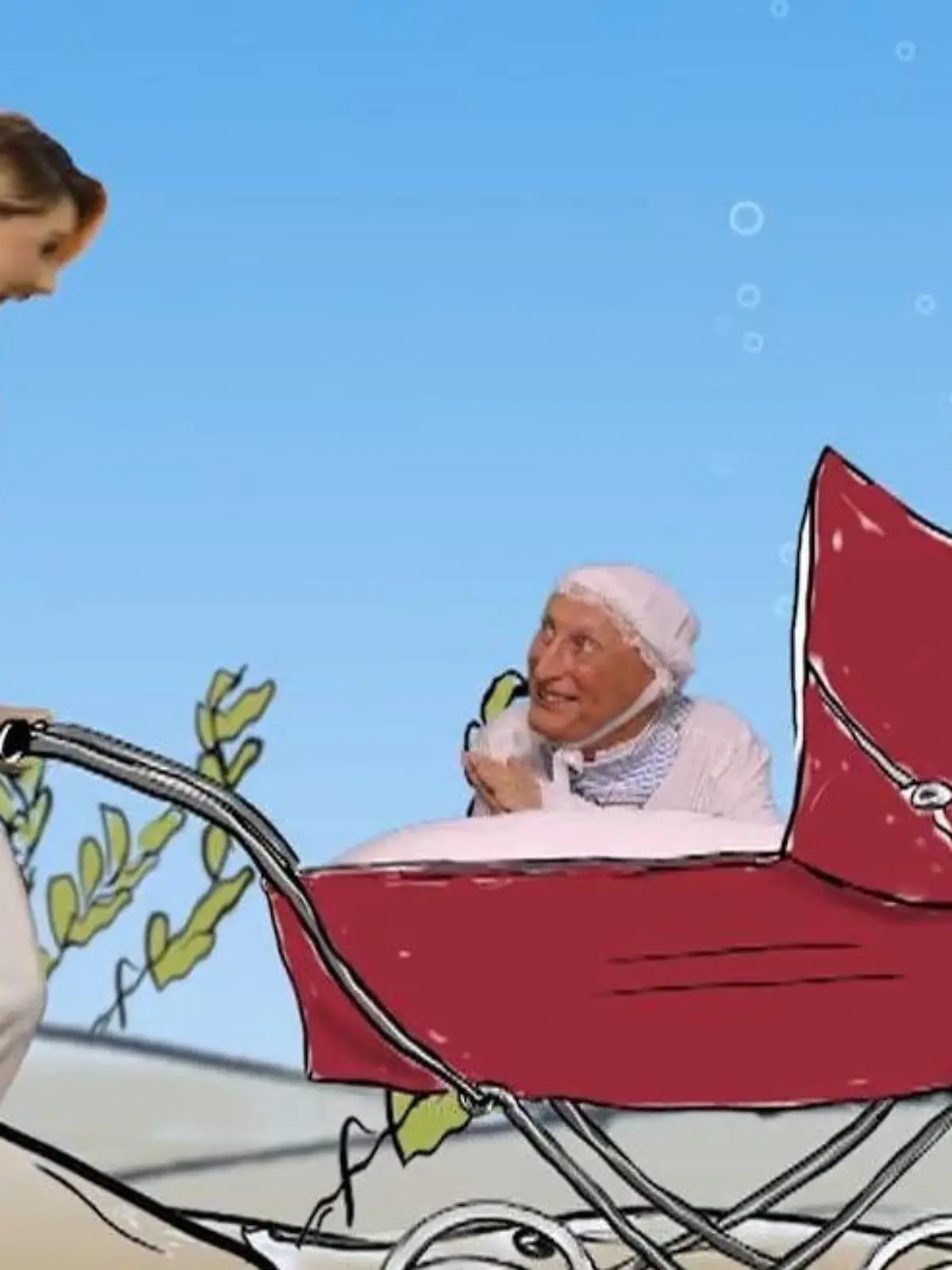 Bild zu: "Neues Projekt! Jetzt schiebt Helene Fischer „Baby” Otto Waalkes im Kinderwagen"