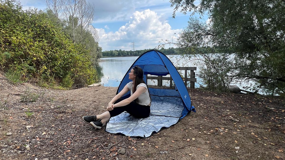 wo darf man am strand zelten Pop-Up Strandmuschel für 2 Personen – Leichtes Strandzelt mit Sonnensc Cube Reflektoren Markenshop type_Bags Size:115” x 24’3”