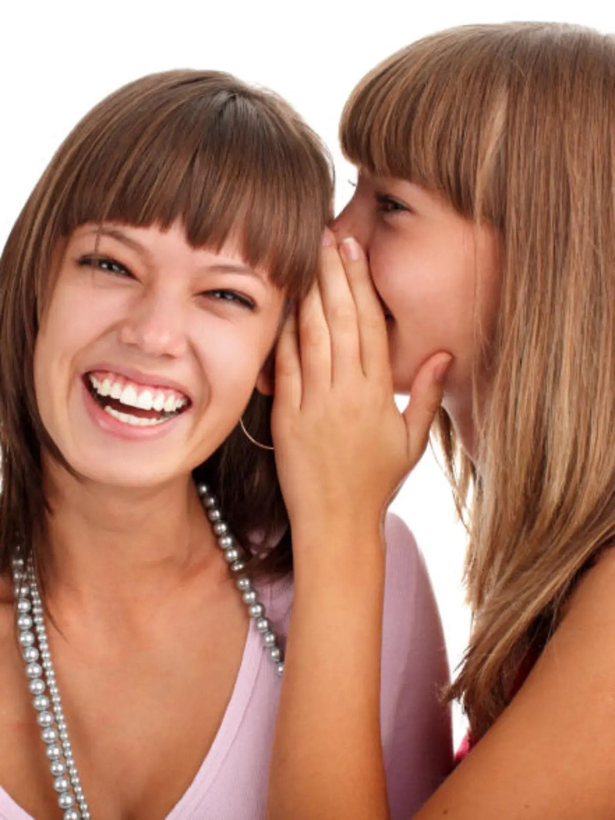 woman tells to the girlfriend good news