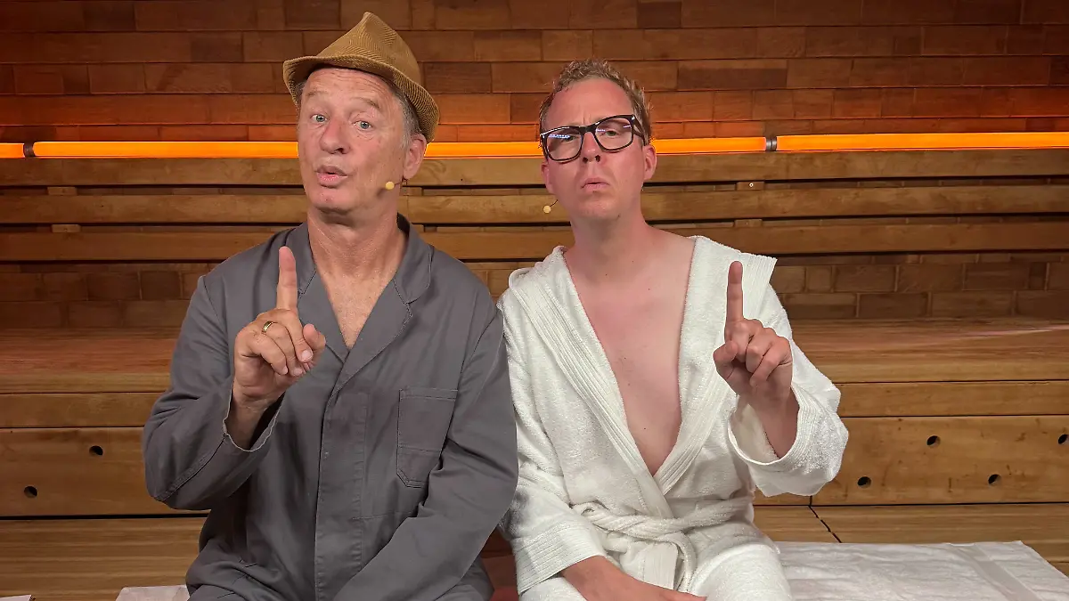 In Daniel Dangers Sauna sollen Promis künftig jeden Dienstag so richtig ins Schwitzen kommen. Auch dabei: Comedian Tom Gerhardt.