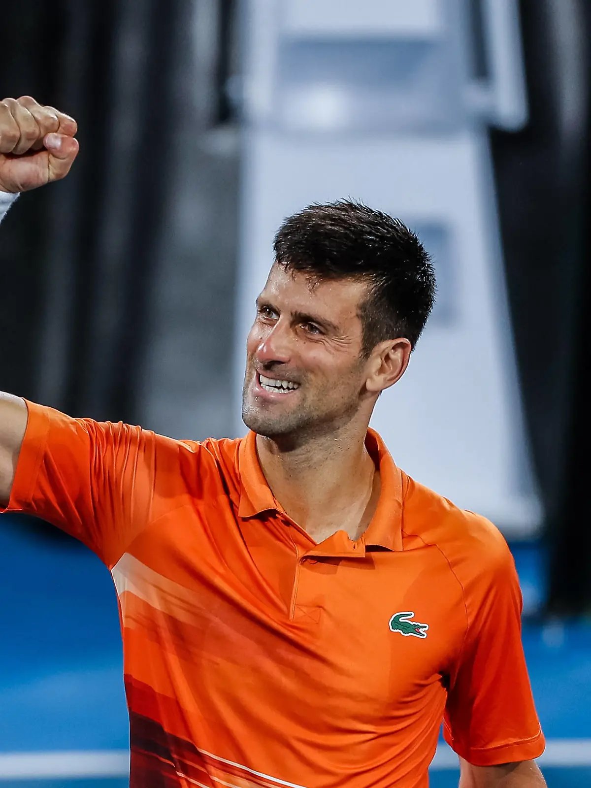 TENNIS ADELAIDE INTERNATIONAL, Novak Djokovic of Serbia celebrates victory in his match against Sebastian Korda of the United States during the Mens Singles Final 2023 Adelaide International Tennis Tournament at the Memorial Drive Tennis Centre in Adelaide, Sunday, January 8, 2023.  ACHTUNG: NUR REDAKTIONELLE NUTZUNG, KEINE ARCHIVIERUNG UND KEINE BUCHNUTZUNG ADELAIDE SOUTH AUSTRALIA AUSTRALIA PUBLICATIONxINxGERxSUIxAUTxONLY Copyright: xMATTxTURNERx 20230108001750111754