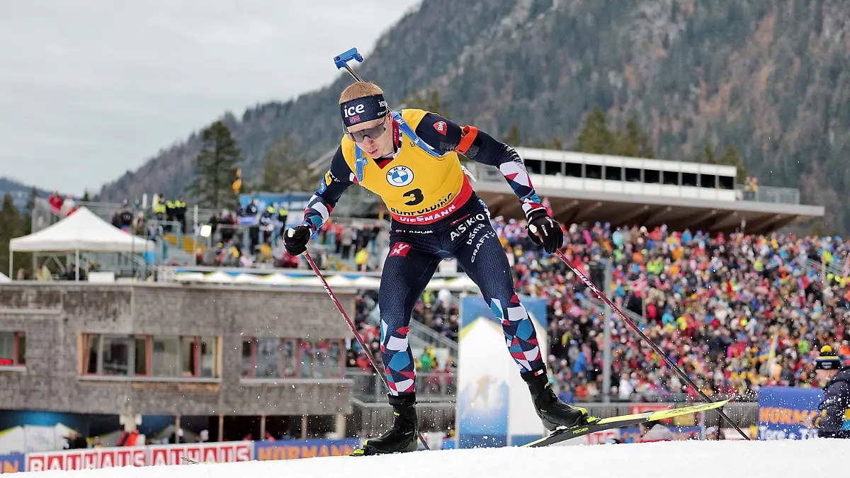 11.01.2023, xovx, Biathlon Weltcup, Herren - Einzel 20 km Johannes Thingnes Boe Norwegen Ruhpolding Chiemgau-Arena Hessen Deutschland DE *** 11 01 2023, xovx, biathlon world cup, men single 20 km Johannes Thingnes Boe Norway Ruhpolding Chiemgau Arena Hesse Germany EN