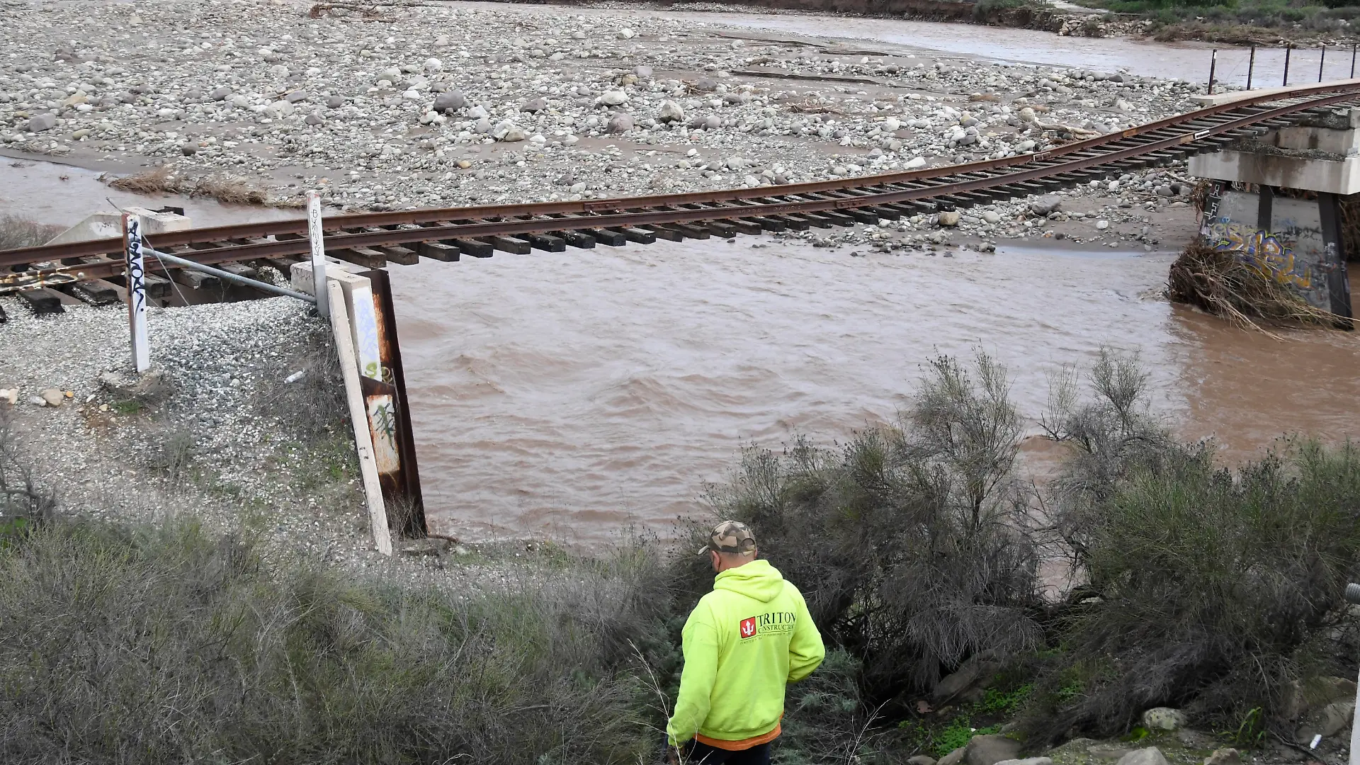 Rain damage and heavy debris at Hopper Creak along highway 126 at Fillmore CA/USA Wednesday, Jan 11, 2023
Credit Image: Gene Blevins/ZUMA Press Wire
Pictured: GV,General View
Ref: SPL5514469 110123 NON-EXCLUSIVE
Picture by: Zuma / SplashNews.com
World Rights, No Argentina Rights, No Belgium Rights, No China Rights, No Czechia Rights, No Finland Rights, No France Rights, No Hungary Rights, No Japan Rights, No Mexico Rights, No Netherlands Rights, No Norway Rights, No Peru Rights, No Portugal Rights, No Slovenia Rights, No Sweden Rights, No Taiwan Rights, No United Kingdom Rights