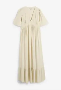 Maxi-Stufenkleid aus fließender Viskose