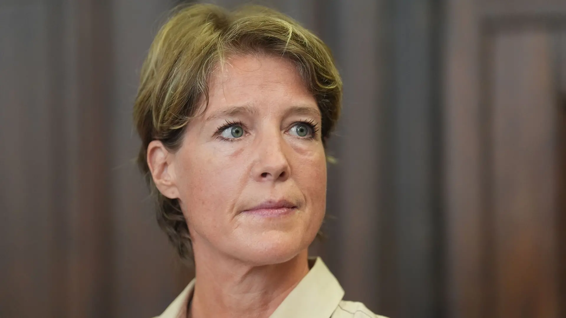 Christina Block im Gerichtssaal. 
