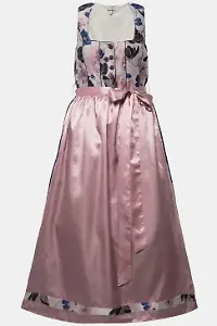 Dirndl mit Blüten, Schmuckknöpfen und Karree-Ausschnitt