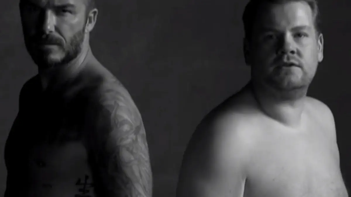 Zwei, die sich sehen lassen können: David Beckham und James Corden