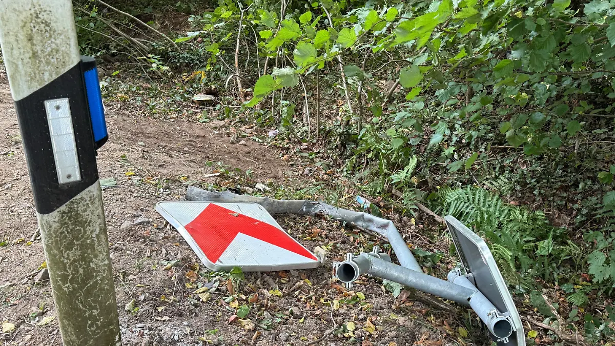Unfallstelle in Kürten 