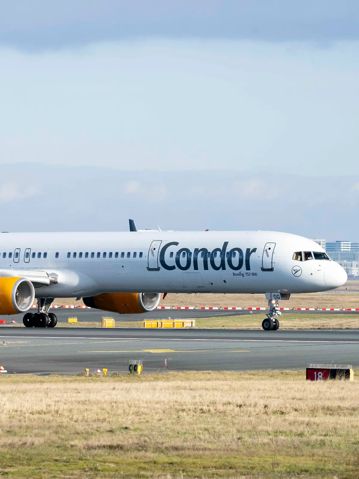January 11, 2025, Frankfurt Am Main, Hesse, Germany: Condor Flugdienst Boeing 757-300 at Frankfurt Airport, registration D-ABOG