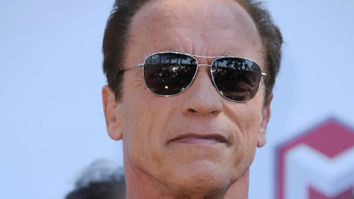 Arnold Schwarzenegger während eines Presse-Events zu dem Film "The Expendables 3" in Cannes