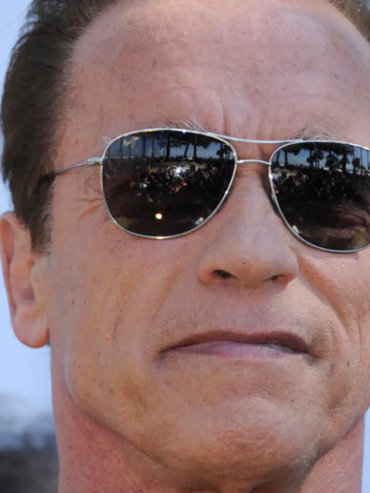 Arnold Schwarzenegger während eines Presse-Events zu dem Film "The Expendables 3" in Cannes