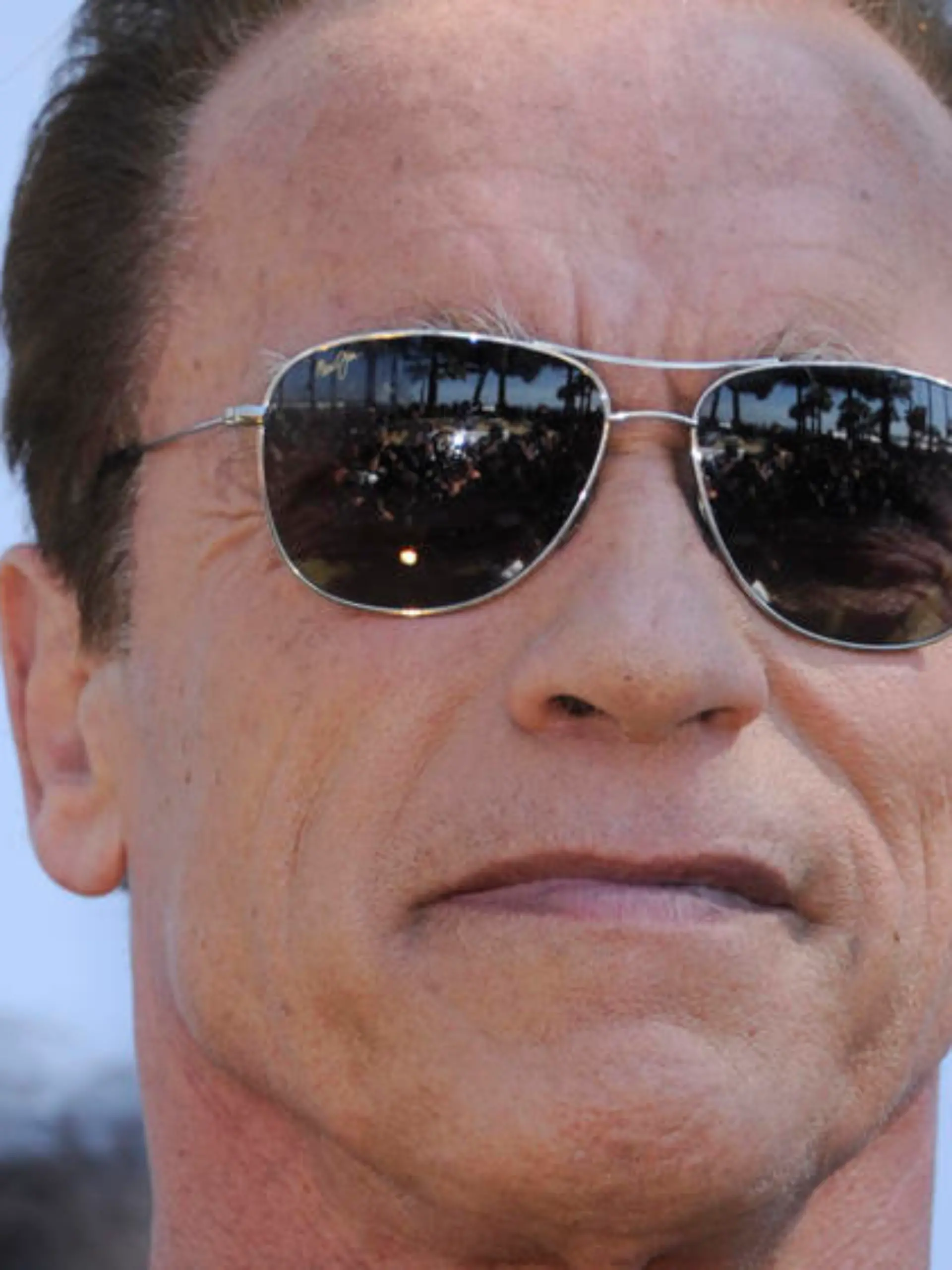 Arnold Schwarzenegger während eines Presse-Events zu dem Film "The Expendables 3" in Cannes