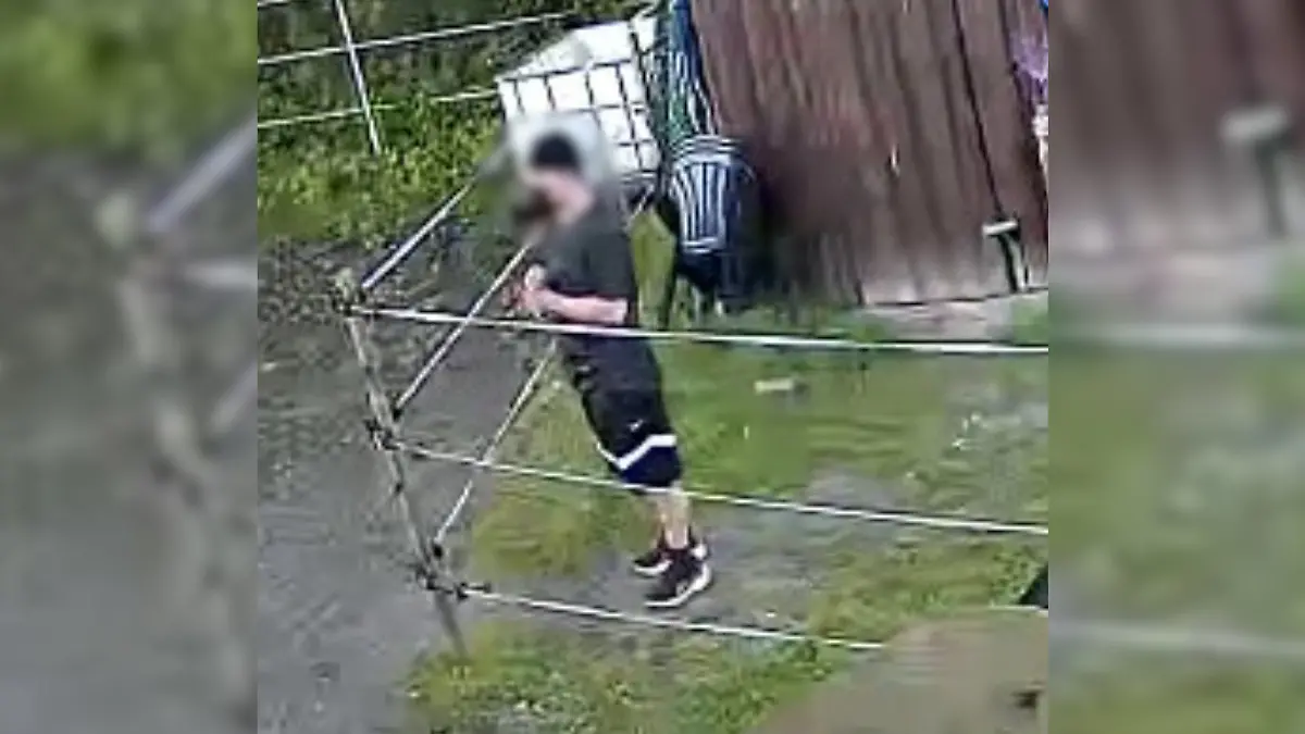Kurz nach dieser Aufnahme soll der junge Mann unter dem Zaun hindurch geklettert sein und sich danach an mehreren Pferden vergangen haben.