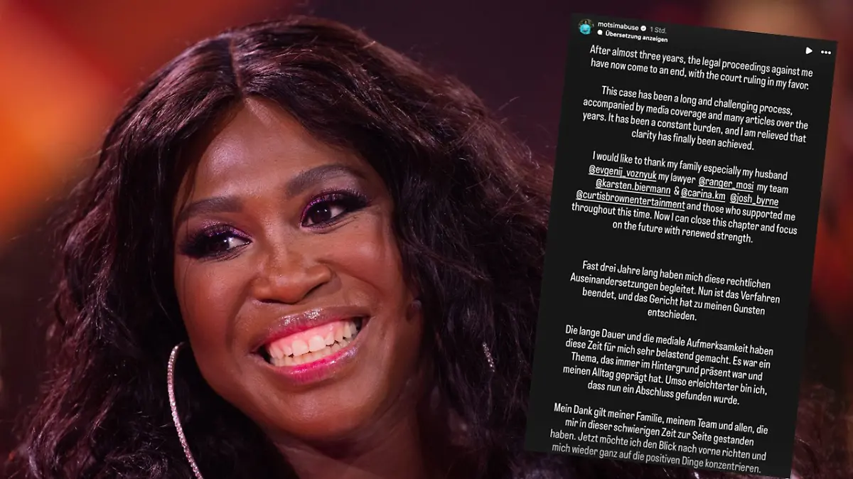 Motsi Mabuse berichtete auf Ihrem Instagram-Kanal selbst über die „rechtlichen Auseinandersetzungen” und schrieb unter anderem: „Nun ist das Verfahren beendet, und das Gericht hat zu meinen Gunsten entschieden.”