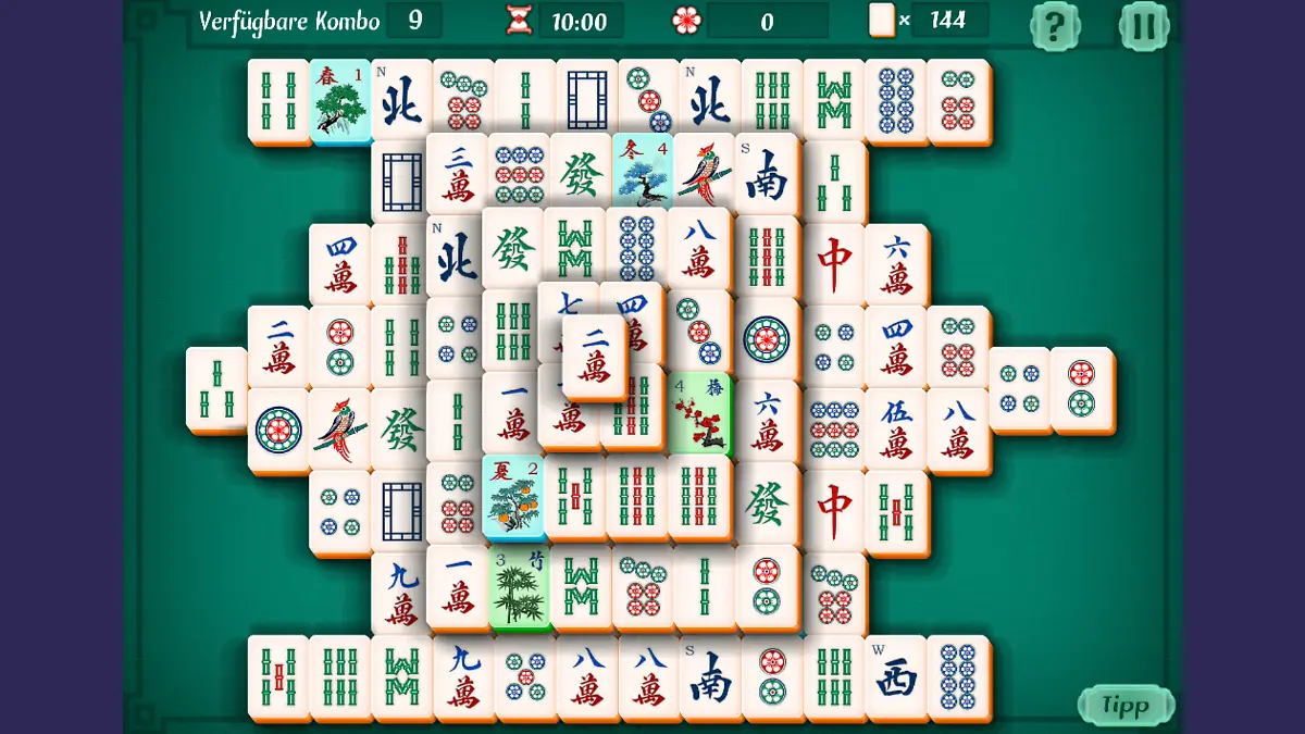 „Mahjongg Solitaire” auf RTLspiele.de