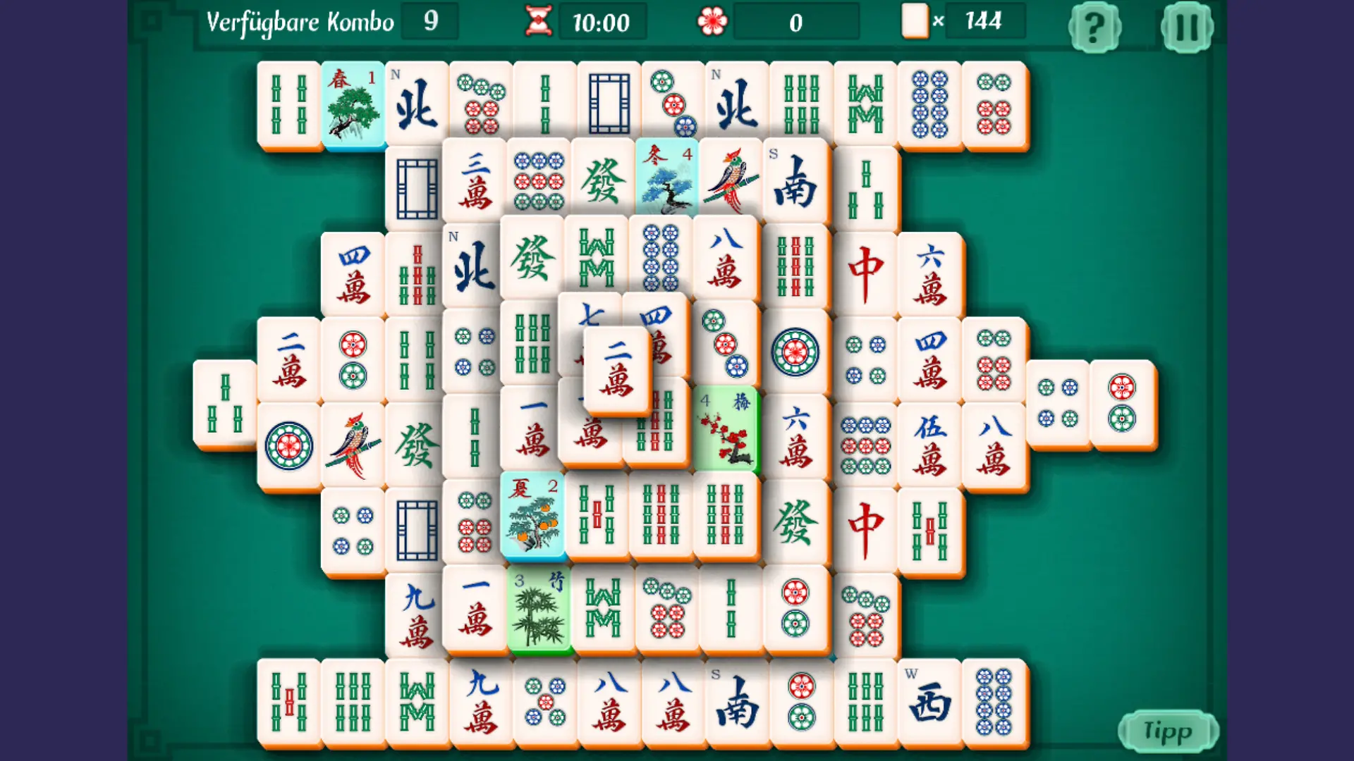 „Mahjongg Solitaire” auf RTLspiele.de